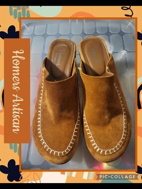 Homer's Artisan Suede Slip-On Mule in Cognac Brown